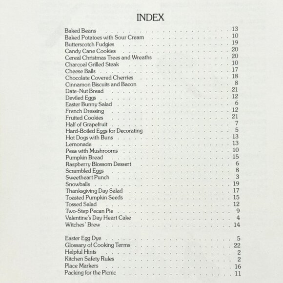 "Special Dishes For Special Days" Spiral-Bound 1980 Children's Cookbook - Picture 6 of 7